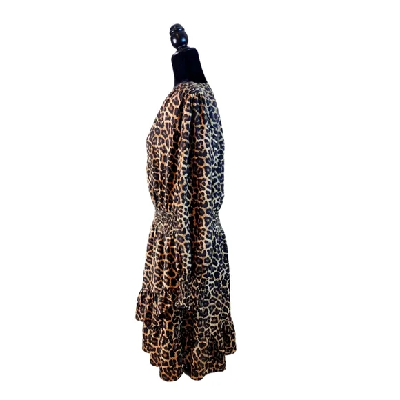 Michael Kors Animal Print Long Sleeve Dress - Picture 3 of 6